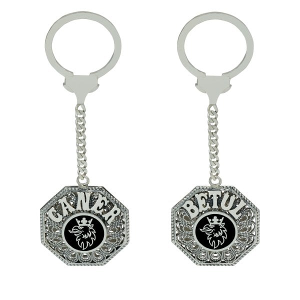 Gümüş Scanıa Logolu Telkari İsimli Anahtarlık