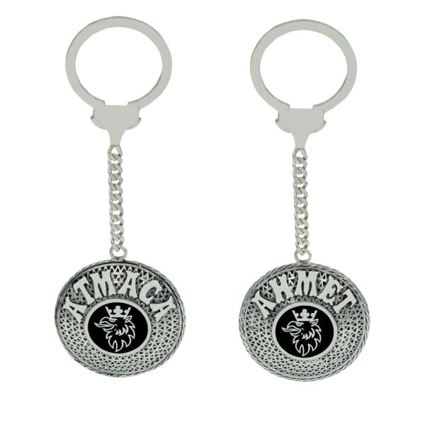 Gümüş Scanıa Armalı Telkari İsimli Anahtarlık