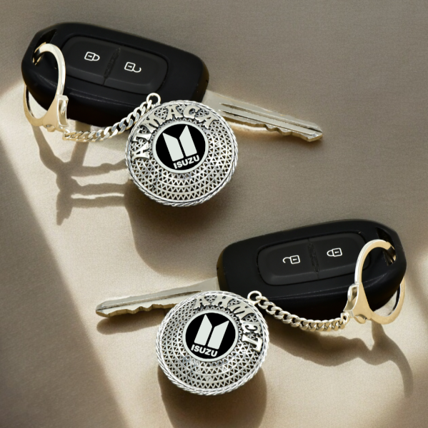 Gümüş Isuzu Armalı Telkari İsimli Anahtarlık