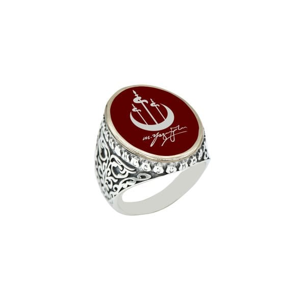 Gümüş Muhsin Yazıcıoğlu İmzalı Erkek Yüzük