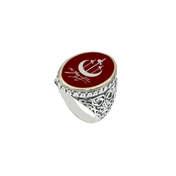 Gümüş Muhsin Yazıcıoğlu İmzalı Erkek Yüzük