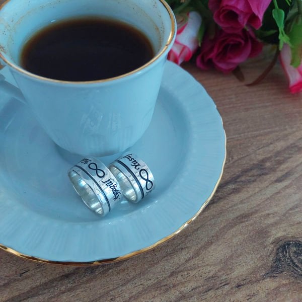 Gümüş Sonsuzluk İsimli Çift Alyans