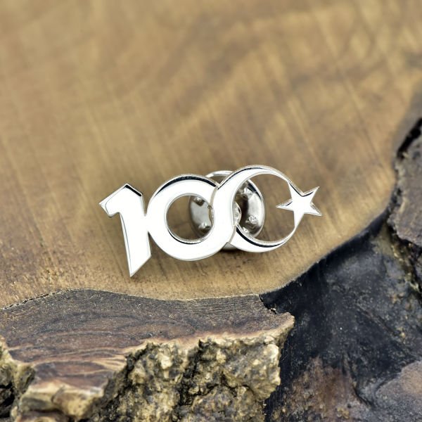 Gümüş Cumhuriyet 100. Yıl Rozet