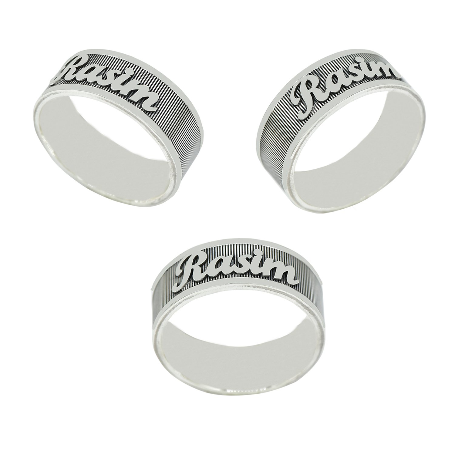 Gümüş Özel Tasarım İsimli Yüzük