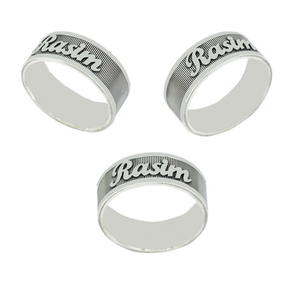 Gümüş Özel Tasarım İsimli Yüzük