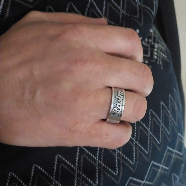Gümüş Özel Tasarım İsimli Yüzük