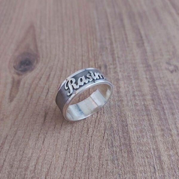 Gümüş Özel Tasarım İsimli Yüzük