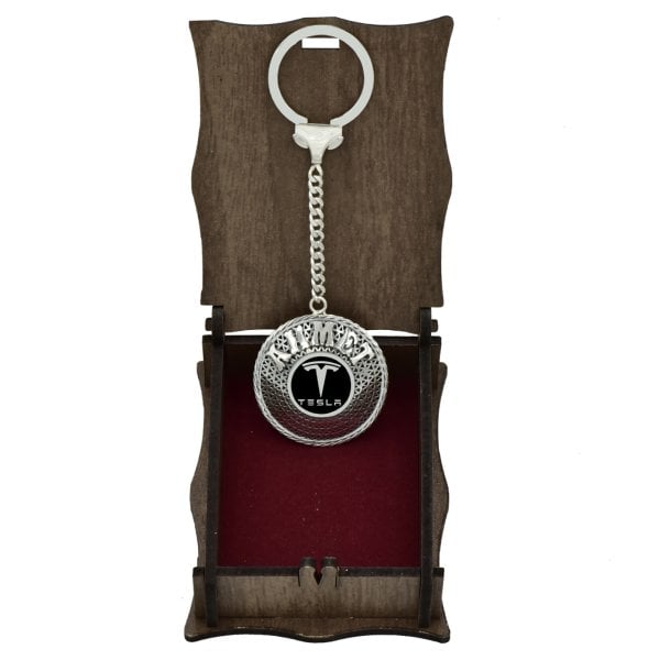 Gümüş Tesla Armalı Telkari İsimli Anahtarlık