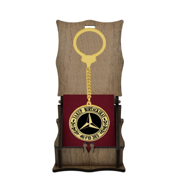 Gümüş İsimli Mercedes Logolu Anahtarlık