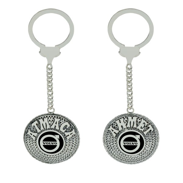 Gümüş Volvo Armalı Telkari İsimli Anahtarlık
