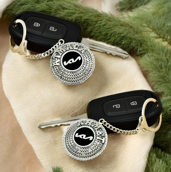 Gümüş Kia Armalı Telkari İsimli Anahtarlık