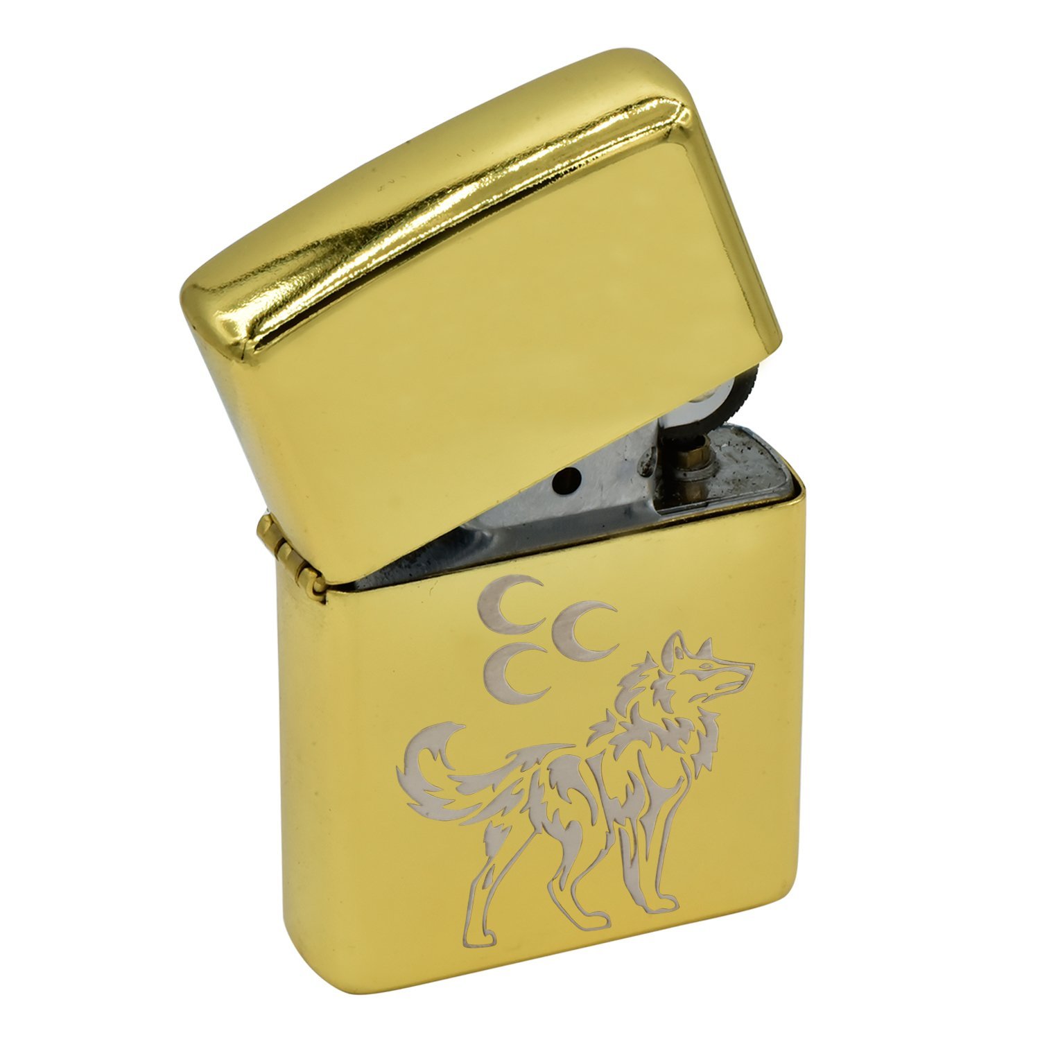 Metal Bozkurt Üçhilal Armalı İsimli Çakmak