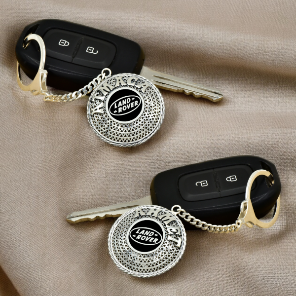 Gümüş Land Rover Armalı Telkari İsimli Anahtarlık