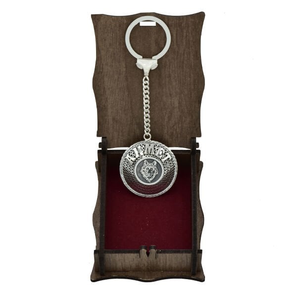 Gümüş Kurt Tasarımlı İsimli Telkari Anahtarlık