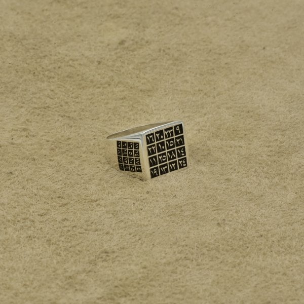 Gümüş Arapça Rakamlı Ebced Hesabı Yüzük