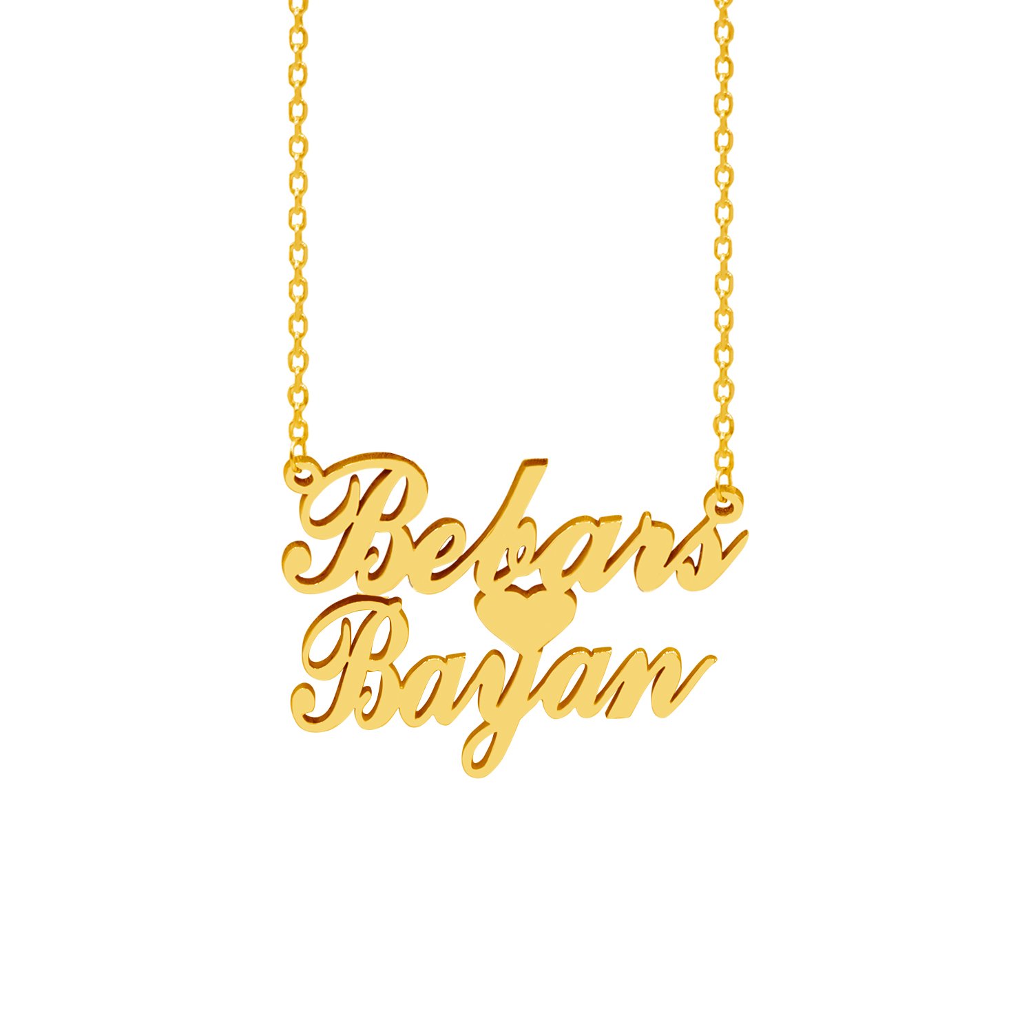 Gümüş Kalpli 2 İsimli Kolye