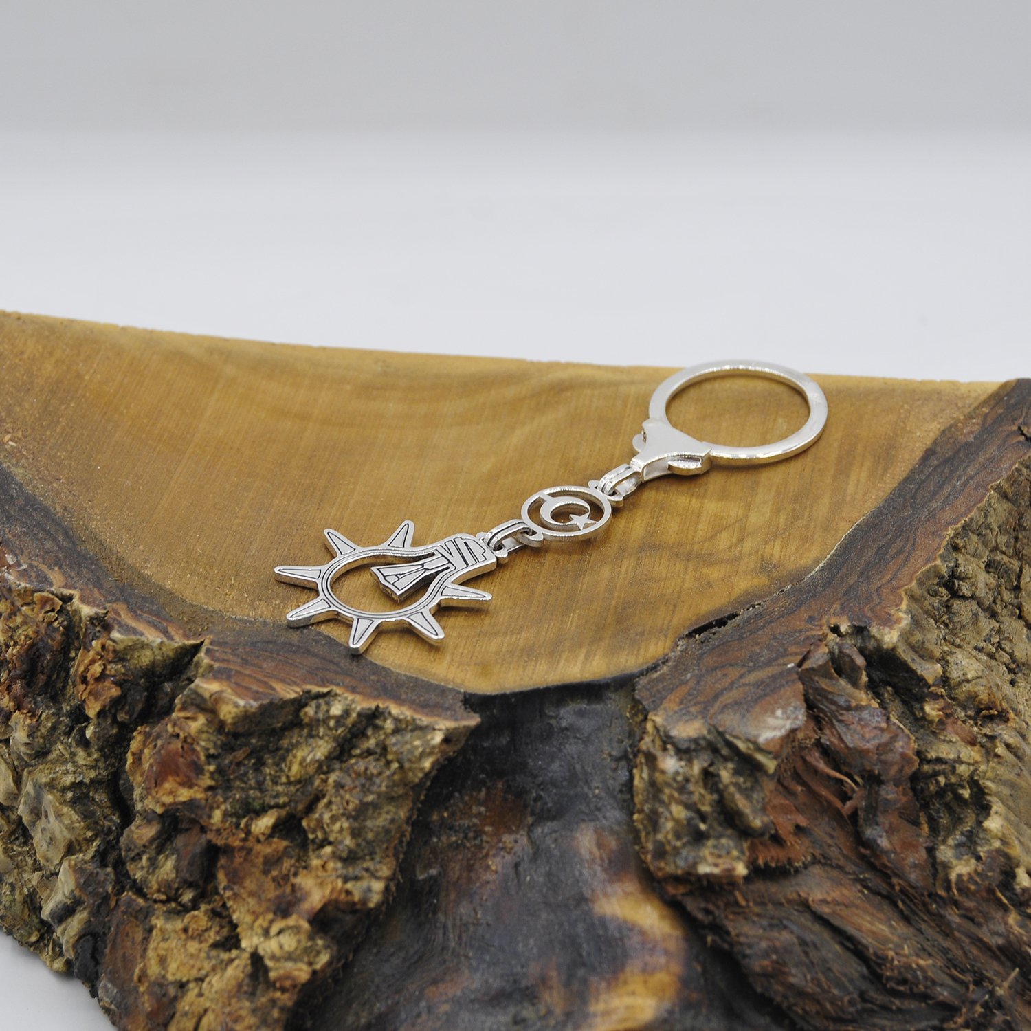 Gümüş Ay Yıldızlı Ak Parti Logolu Anahtarlık