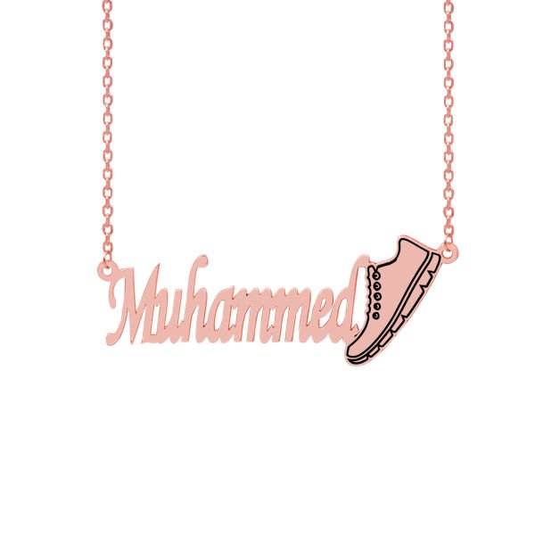 Gümüş Ayakkabı Tasarımlı İsimli Kolye