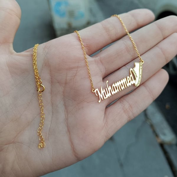 Gümüş Ayakkabı Tasarımlı İsimli Kolye