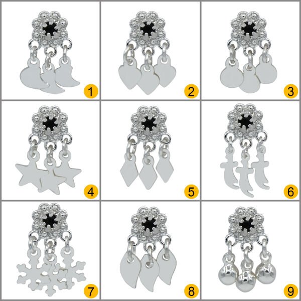 Gümüş Siyah Taşlı Hızma