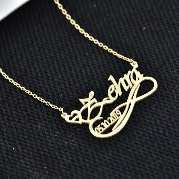 Gümüş Sonsuzluk Üstü İsimli Kolye