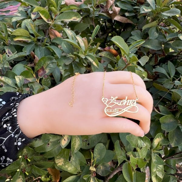 Gümüş Sonsuzluk Üstü İsimli Kolye