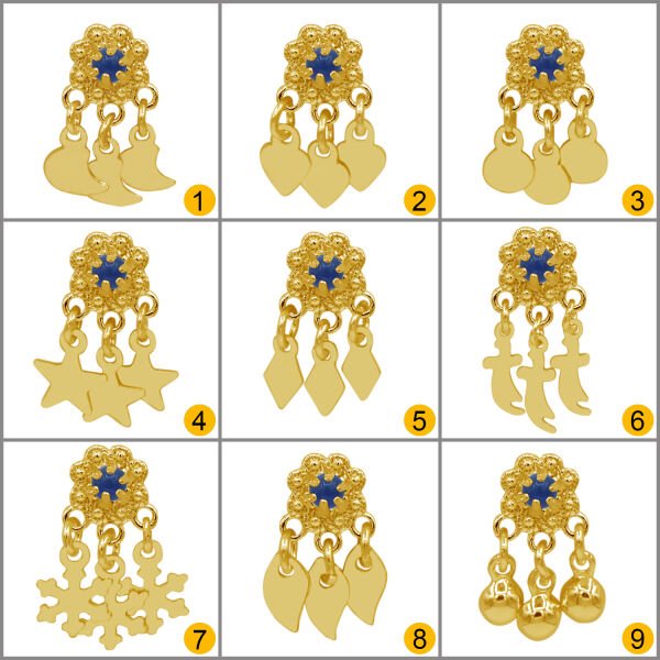 Gümüş Mavi Taşlı Hızma