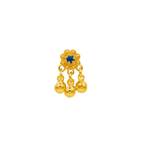 Gümüş Mavi Taşlı Hızma