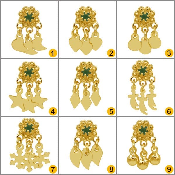 Gümüş Yeşil Taşlı Kılıçlı Hızma