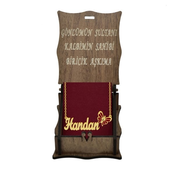 Gümüş Kelebekli İsimli Kolye