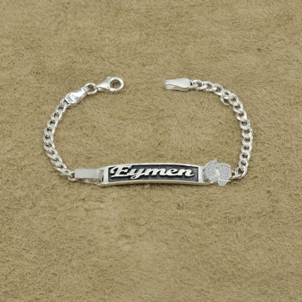 Gümüş Patikli Çocuk İsimli Bileklik