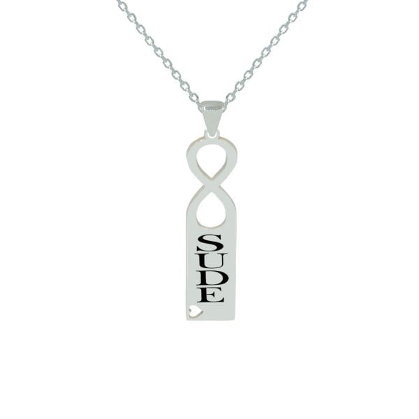 Gümüş Plaka İsimli Kolye