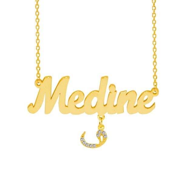 Gümüş Sallantılı Arapça Vavlı İsimli Kolye