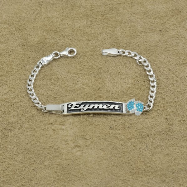 Gümüş Patikli Çocuk İsimli Bileklik