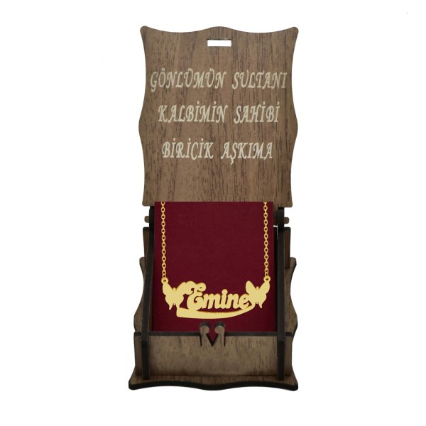 Gümüş Kelebek Tasarımlı İsimli Kolye