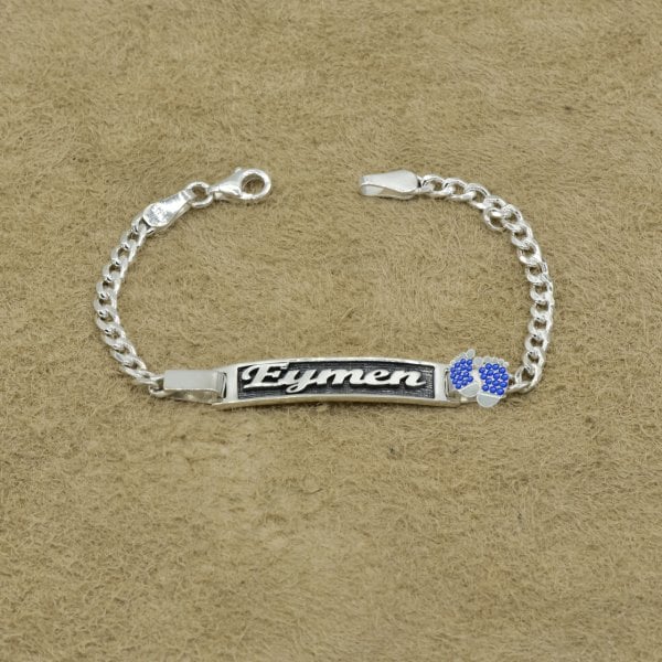 Gümüş Patikli Çocuk Bebek İsimli Bileklik