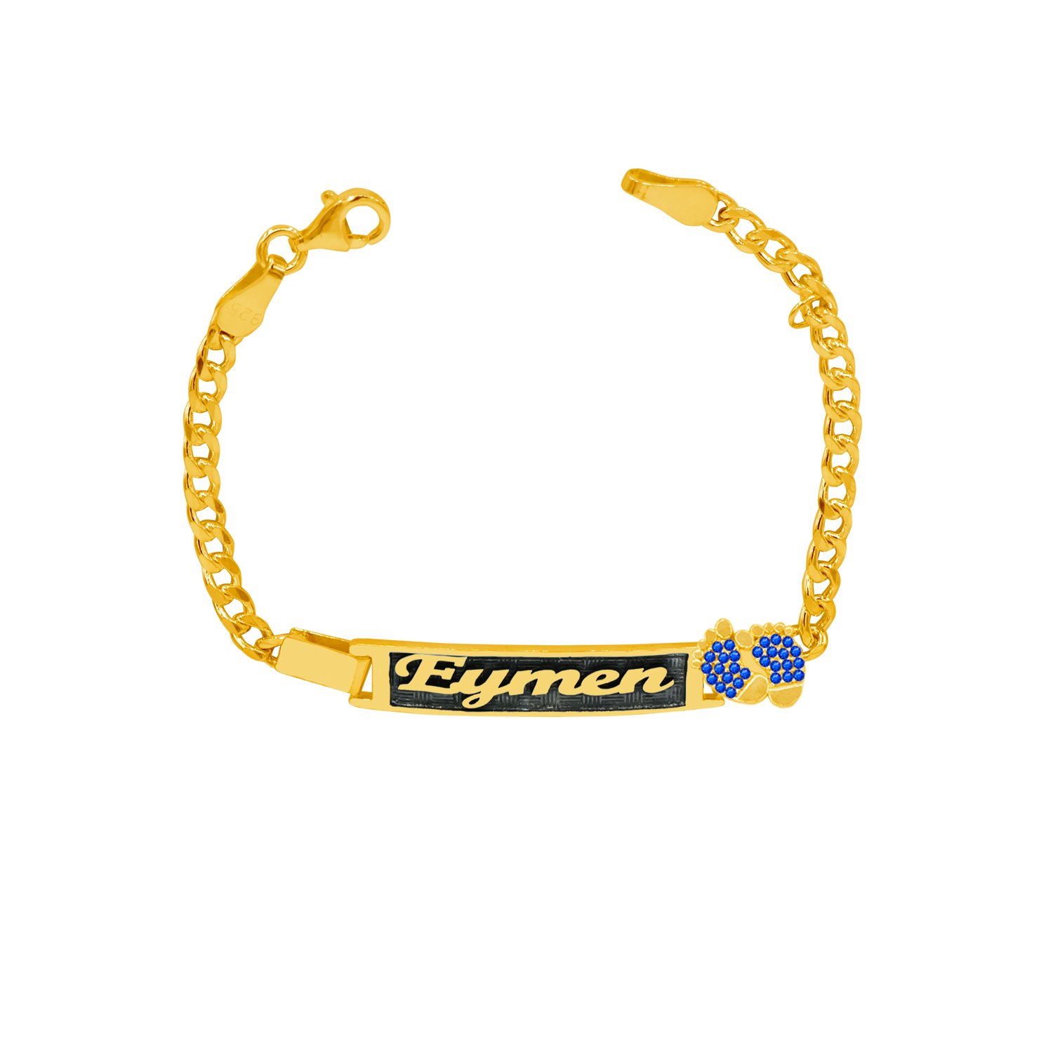 Gümüş Patikli Çocuk Bebek İsimli Bileklik