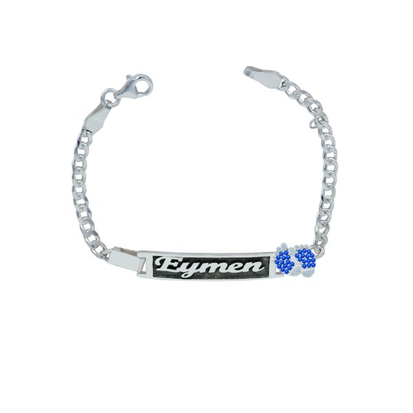 Gümüş Patikli Çocuk Bebek İsimli Bileklik