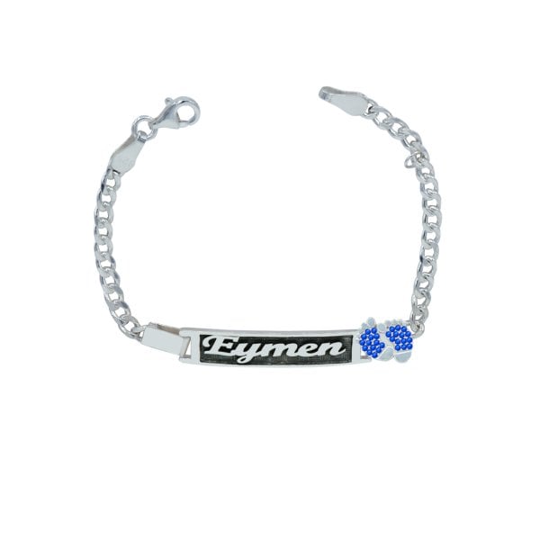 Gümüş Patikli Çocuk Bebek İsimli Bileklik