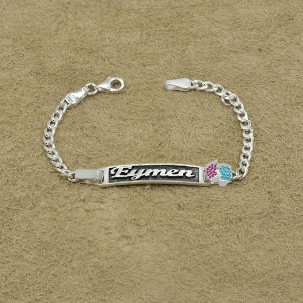 Gümüş Patikli Çocuk İsimli Bileklik