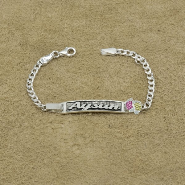 Gümüş Patikli Çocuk İsimli Bileklik