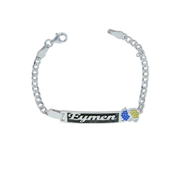 Gümüş Patikli Çocuk Bebek İsimli Bileklik