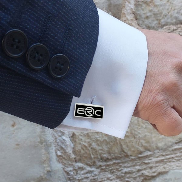 Gümüş Özel Firma Logolu Kol Düğmesi