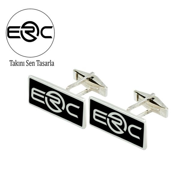 Gümüş Özel Firma Logolu Kol Düğmesi