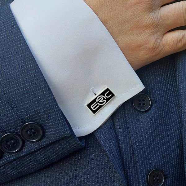 Gümüş Özel Firma Logolu Kol Düğmesi