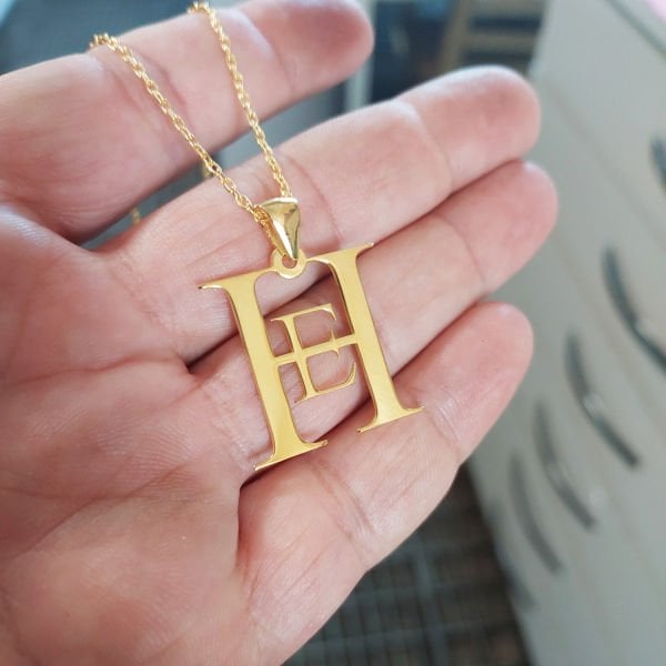 Gümüş 2 Harfli Kolye