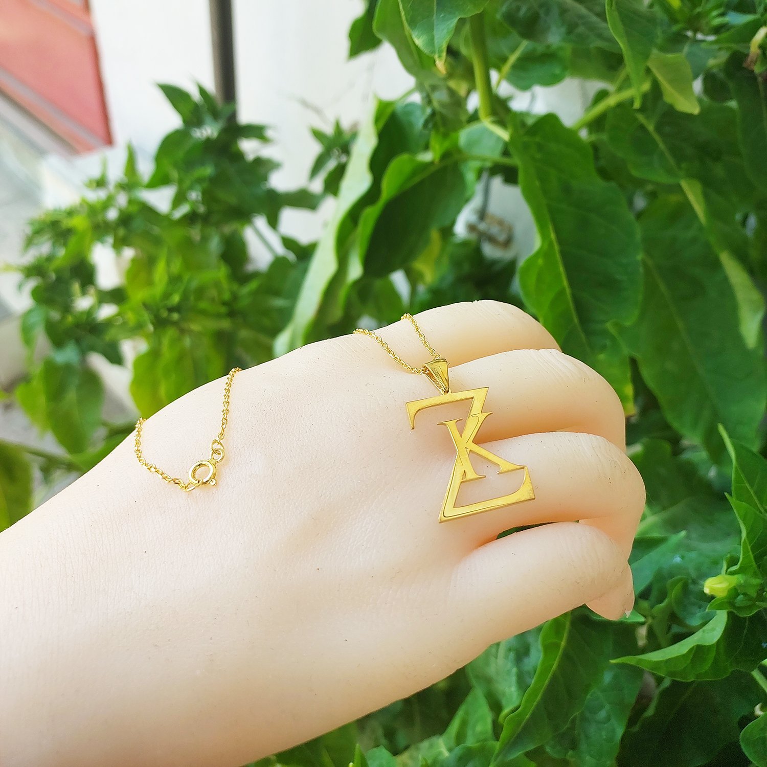 Gümüş 2 Harfli Kolye