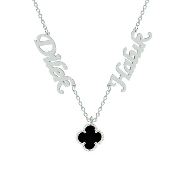 Gümüş 2 İsimli Yonca Kolye