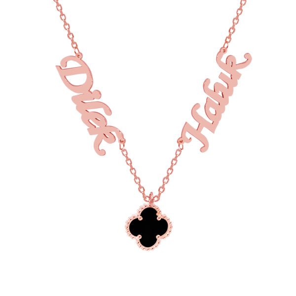 Gümüş 2 İsimli Yonca Kolye