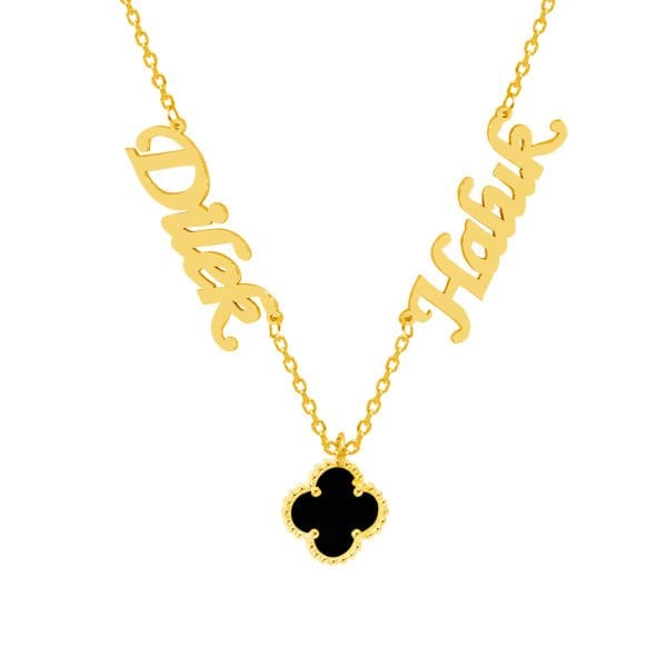 Gümüş 2 İsimli Yonca Kolye